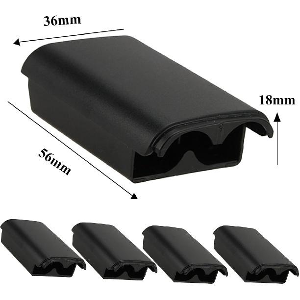 Набор из 5 крышек для аккумуляторного блока беспроводного контроллера Xbox 360, Запасной корпус-крышка для аккумуляторного блока Xbox360 (черный)