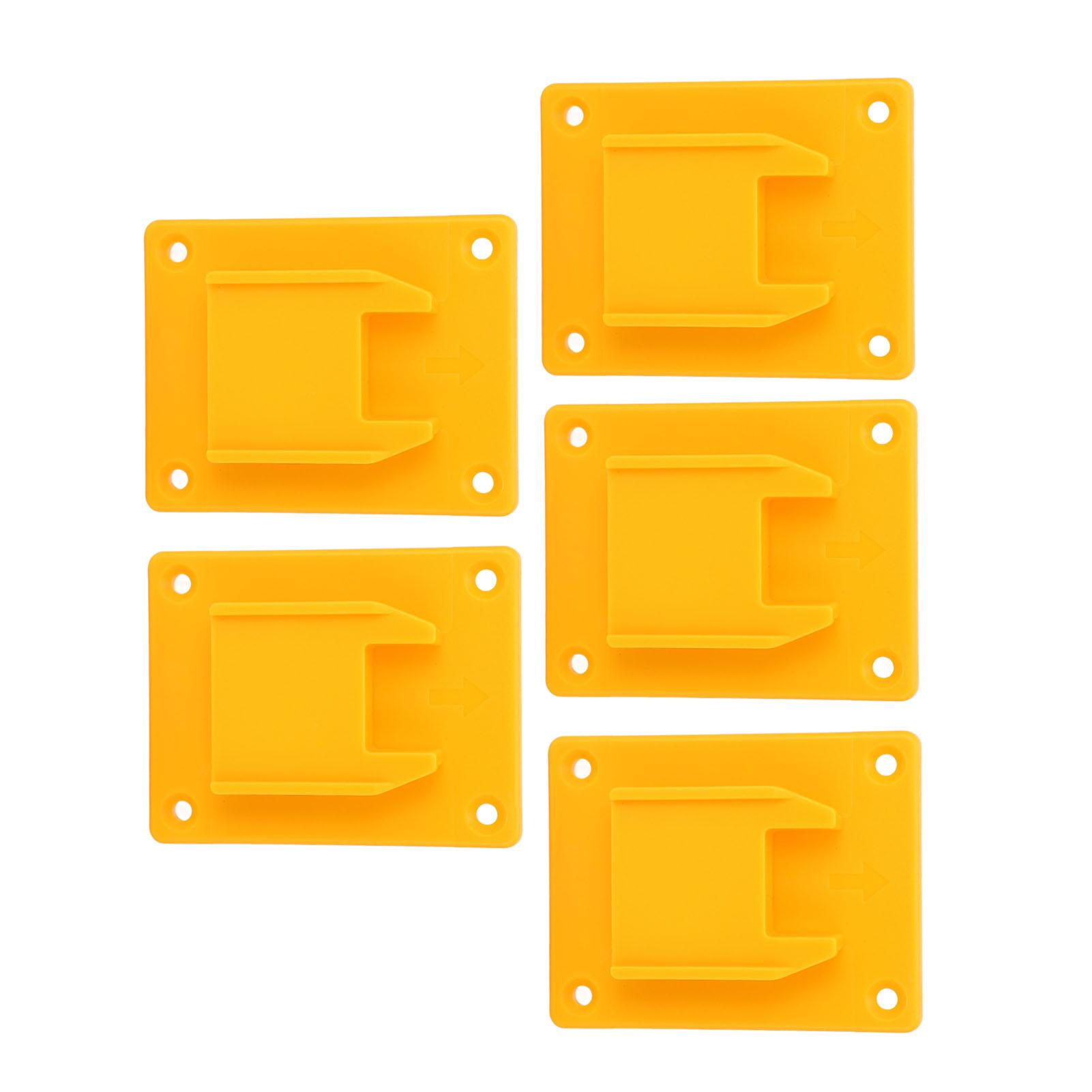 5 шт. Желтый Держатель для аккумуляторного электроинструмента Настенная стойка Держатель для аккумуляторного электроинструмента